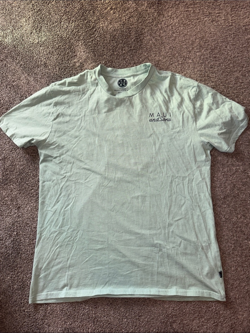 Maui and Sons Light Sage Short Sleeve Crew Tee
